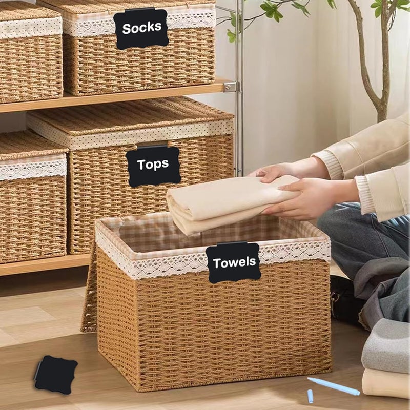 badigo Clip-On Chalkboard Labels - Organize with Ease! Perfect for Baskets, Bins, and Containers - Clips Bin Labels & Chalk Tags - Image 5